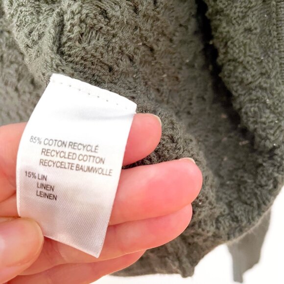 Rodier Olive Green Cropped Cardigan, Size Small - Picture 4 of 6